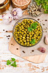 Canned green peas