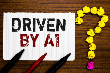 Handwriting text writing Driven By A1. Concept meaning Move or controlled by a top quality driver...