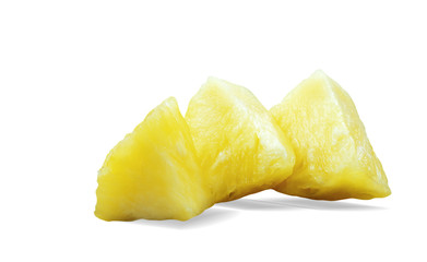 Pineapple slices on background.