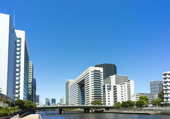 東京品川　高浜運河の風景