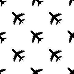 Airplane Icon Seamless Pattern