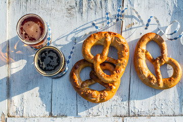 Beer and pretzels, Oktoberfest party