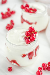 yoghurt with red current