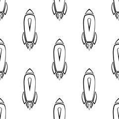 Rocket Icon, Start Up, Seamless Pattern