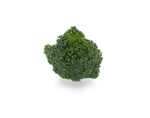 Broccoli isolated on white background with clipping path