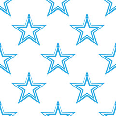 Obraz premium Star Shape Icon Seamless Pattern
