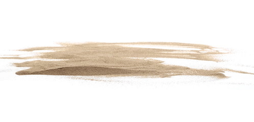 Fototapeta na wymiar Sand pile isolated on white background