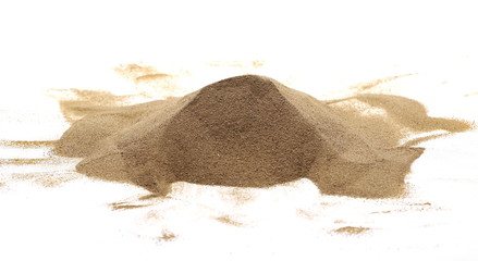 Sand pile isolated on white background