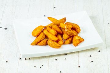 Fried potato slices