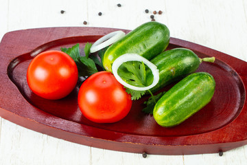 Fresh ripe vegetables