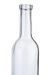 Empty white wine bottle