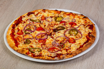 Pizza with chicken