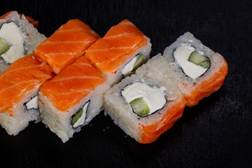 Japanese roll with salmon