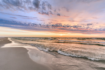Fototapeta na wymiar Baltic Sea coast in the evening