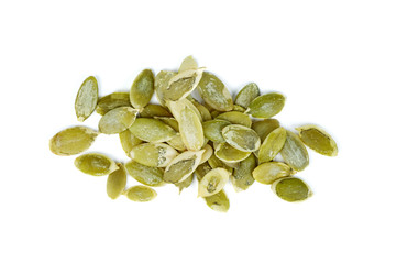 Pile of fresh pumpkin seeds