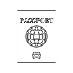 Icon of passport with chip