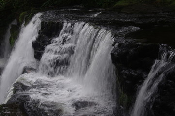 Obraz premium brecon forest waterfall woodland