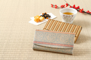 日本文化とお茶の時間　和室の風景　Japanese tea time