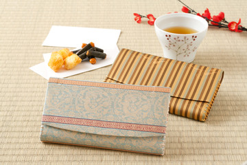 日本文化とお茶の時間　和室の風景　Japanese tea time
