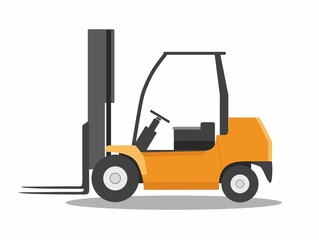 Machine warehouse isolated on white background