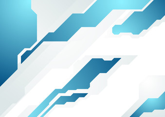 Fototapeta premium Blue and grey abstract technology background