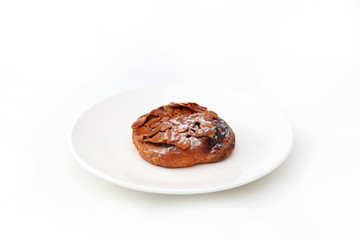 フロランタン アーモンド ナッツのパイ タルト ケーキ お菓子 白背景