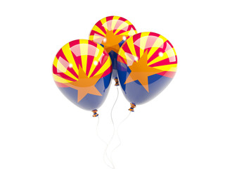 Fototapeta na wymiar Balloons with flag of arizona. United states local flags