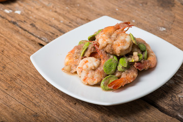 Stir-Fried Twisted Cluster Bean with Shrimps/Bitter Bean