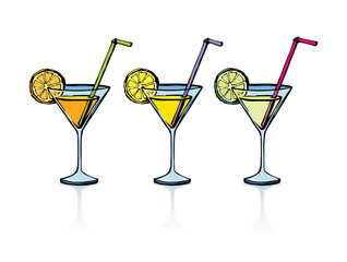 Cocktail. Vector drawing