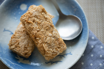 Whole grain wheat biscuits breakfast cereal