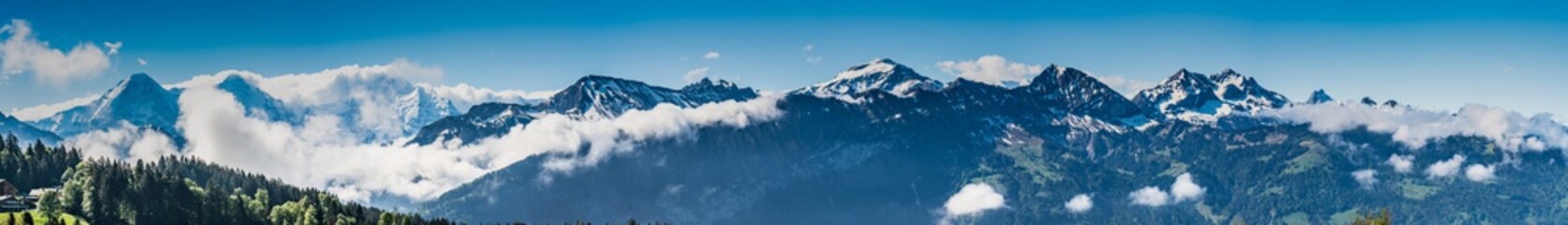 Switzerland, Beatenberg Alps panoramic view 