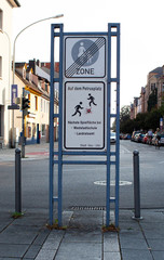 Fußgänger Zone ende