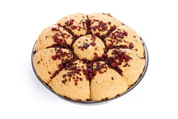 Turkish delight isolated on white.