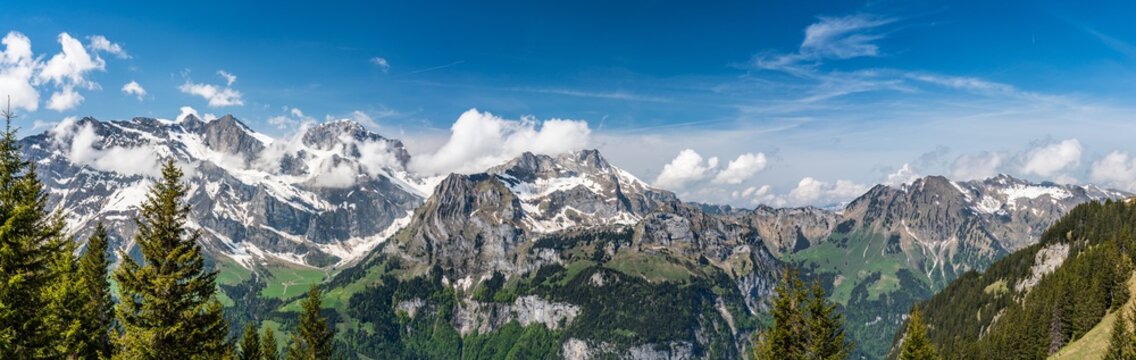 Switzerland, Engelberg Alps panorama view 
