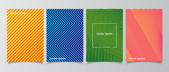 Template minimal covers design abstract pattern gradient background.