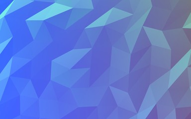Abstract triangle geometrical blue background. Geometric origami style with gradient. 3D illustration