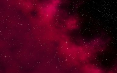 Colorful and beautiful space background. Outer space. Starry outer space texture. Templates, red background. 3D illustration