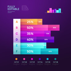 Vector infographic design template. Diagram for data presentation.