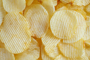 crispy potato chips snack texture background