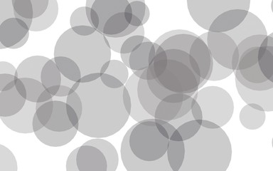 Multicolored translucent circles on a white background. Red tones. 3D illustration