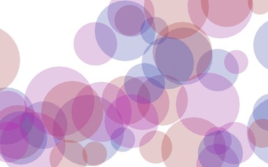 Multicolored translucent circles on a white background. Green tones. 3D illustration