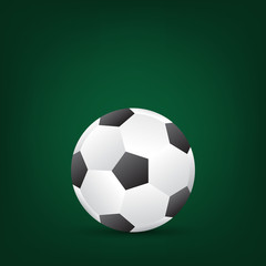 Ball for soccer or football on green color background