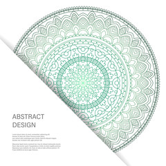 Ornament color card with mandala. Vintage decorative elements. Hand drawn background. Abstract design