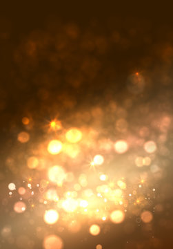 Magic background with bokeh and stars.