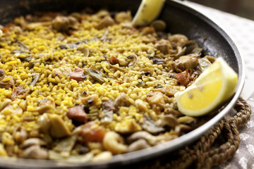 Traditional Spanish paella
