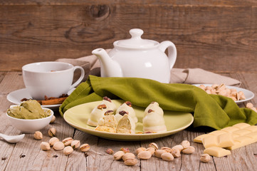 Pistachio truffles.
