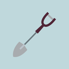 Shovel for gardening and farming illustration