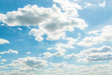 white clouds on a blue sky