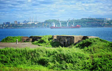 Fototapeta premium Objects of the Vladivostok Fortress in the Far East of Russia