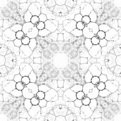 Black and white seamless pattern. Appealing delicate soap bubbles. Lace hand drawn textile ornament.